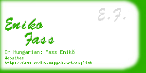 eniko fass business card