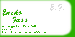 eniko fass business card